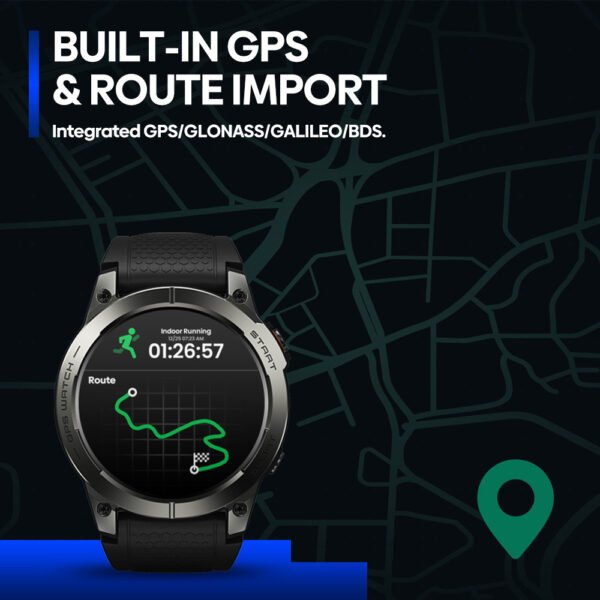 Smart Sports Watch with GPS – Real-Time Tracking for Fitness, Running, and Outdoor Workouts